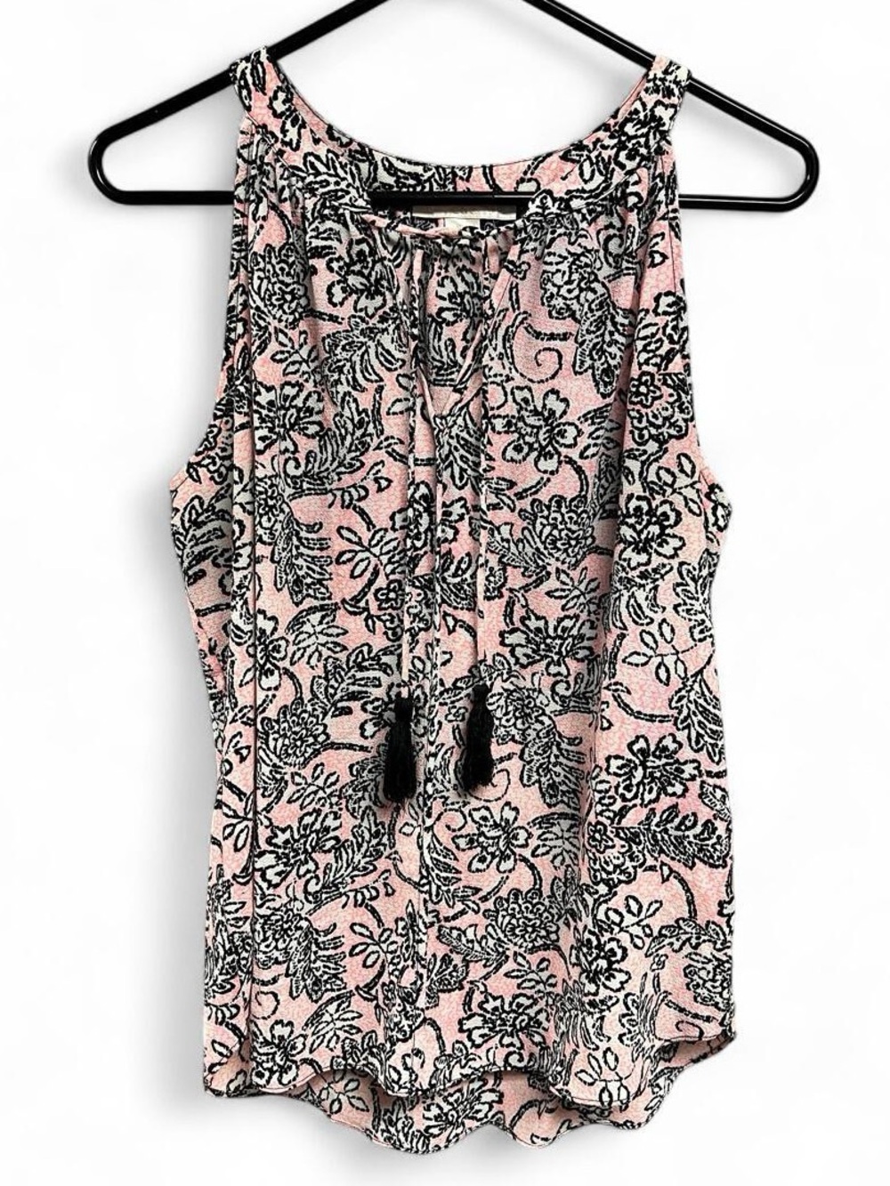 C&E Floral Tassel Tank Top Size Large